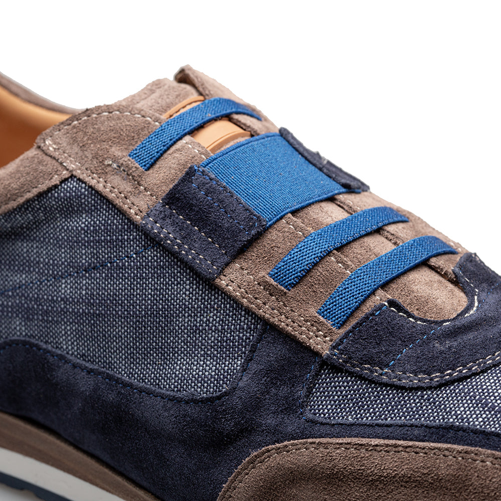 Caleta Suede/Linen Sneaker – Mezlan