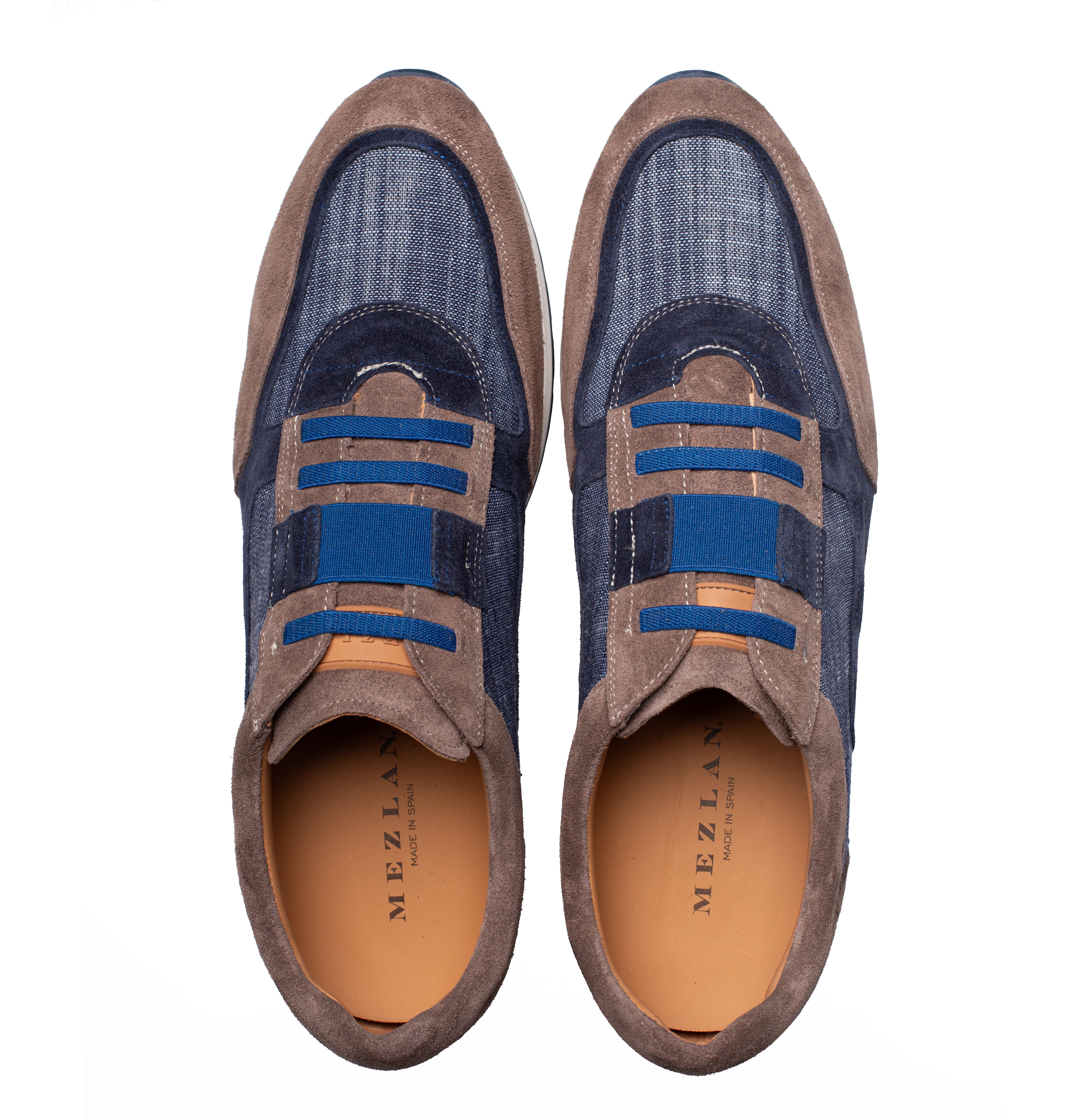 Caleta Suede/Linen Sneaker – Mezlan