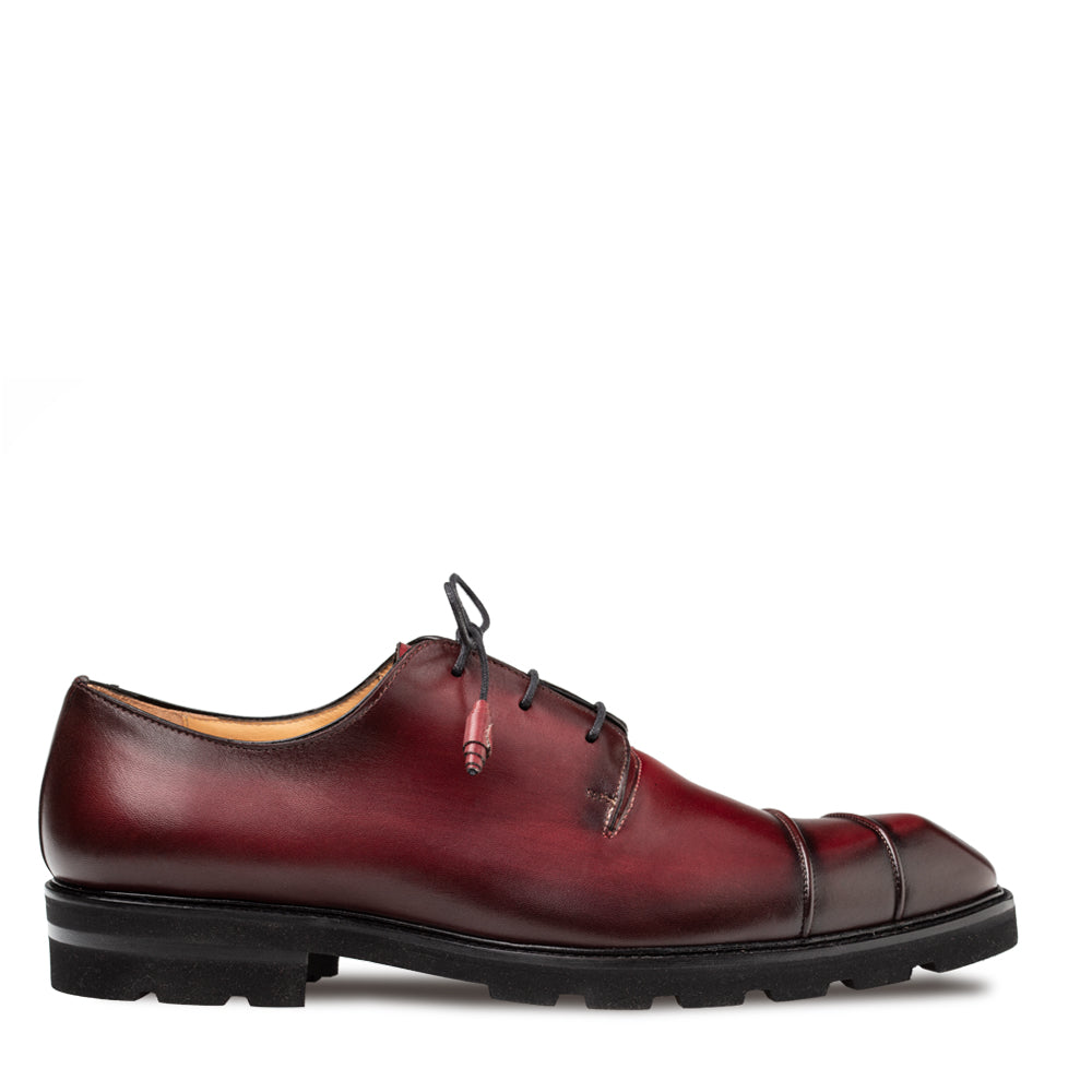 Rugged Patina Calf Cap Toe Derby