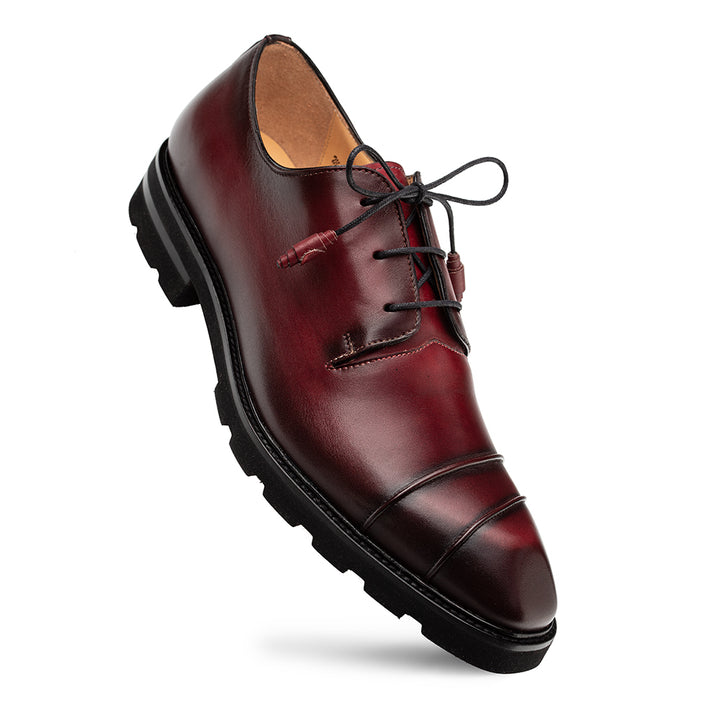 Rugged Patina Calf Cap Toe Derby