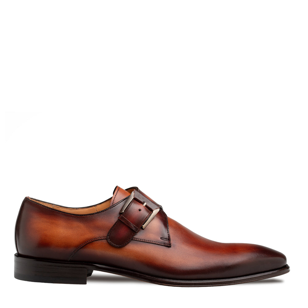Patina Calf Plain Toe Monk – Mezlan display picture 3
