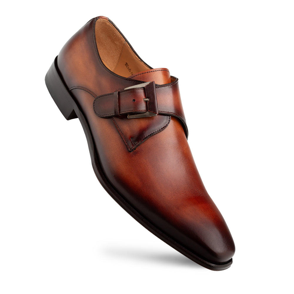 Patina Calf Plain Toe Monk
