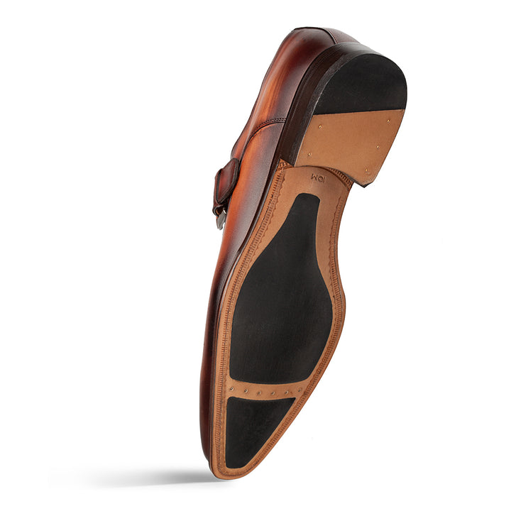 Patina Calf Plain Toe Monk