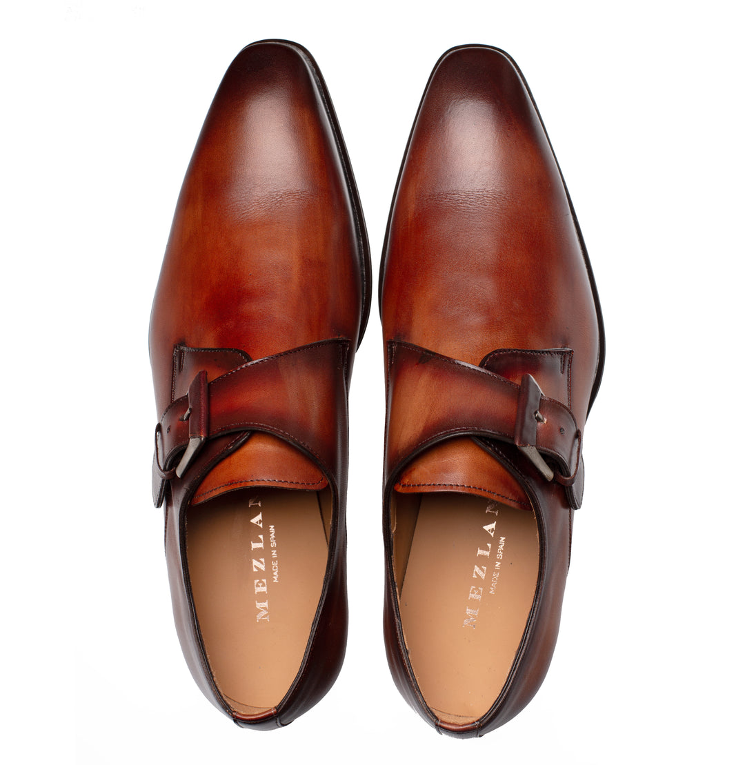 Patina Calf Plain Toe Monk
