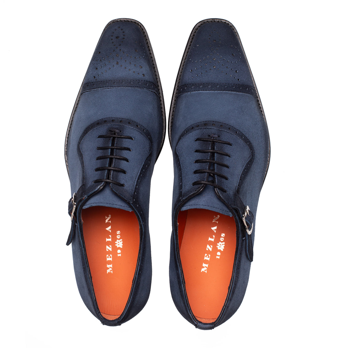 Suede Side Buckle Oxford