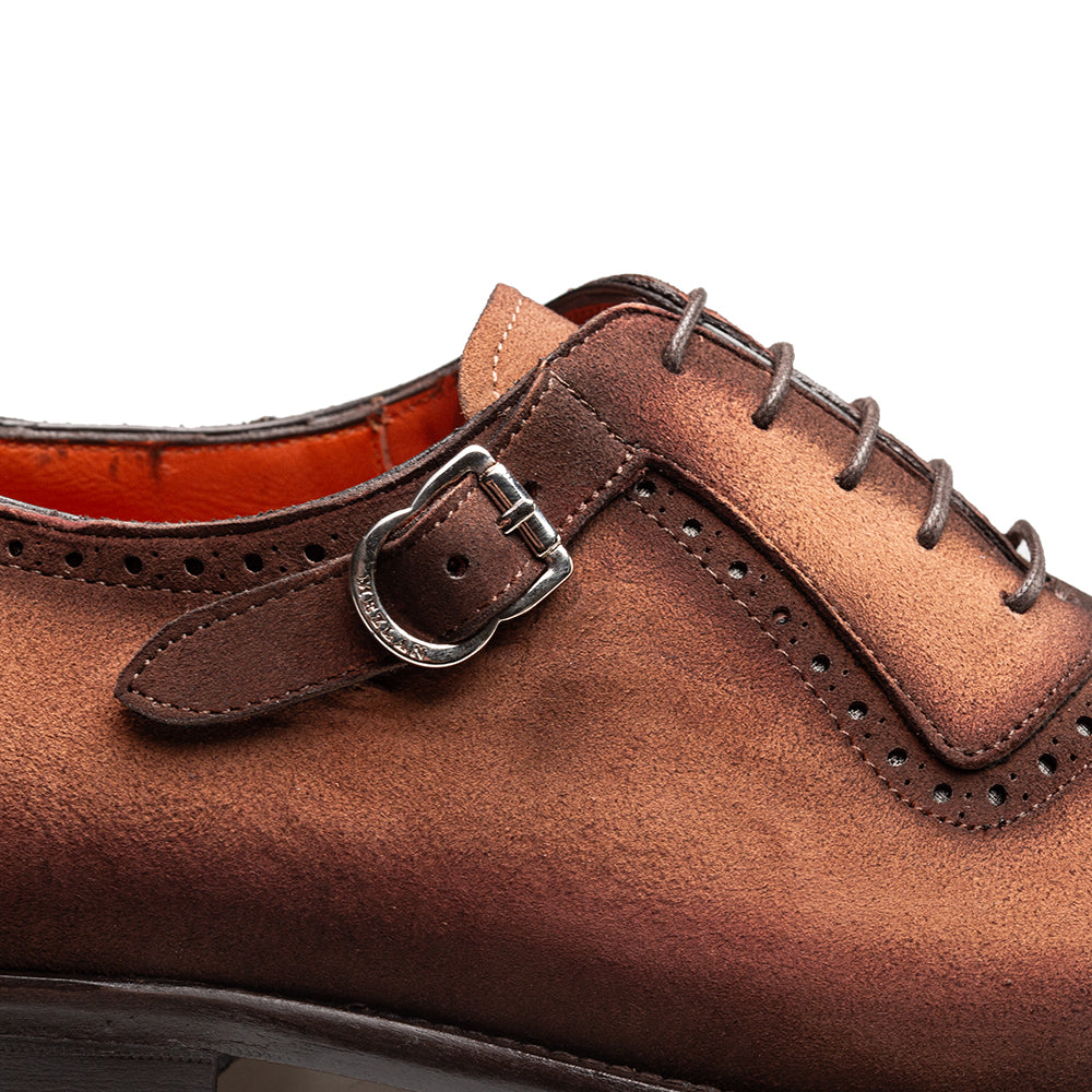 Suede Side Buckle Oxford