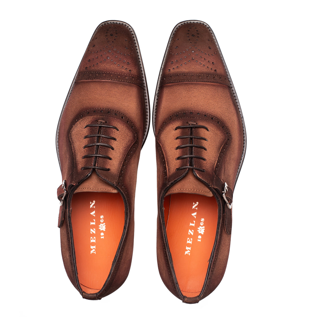Suede Side Buckle Oxford