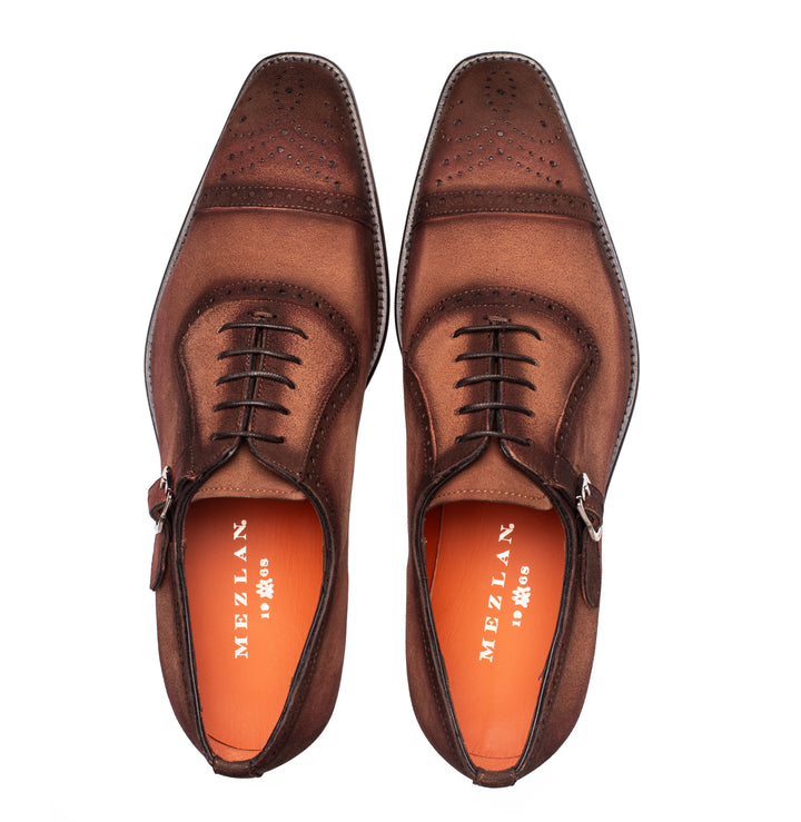 Suede Side Buckle Oxford