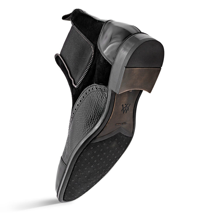 Calf/Suede Cap Toe Boot
