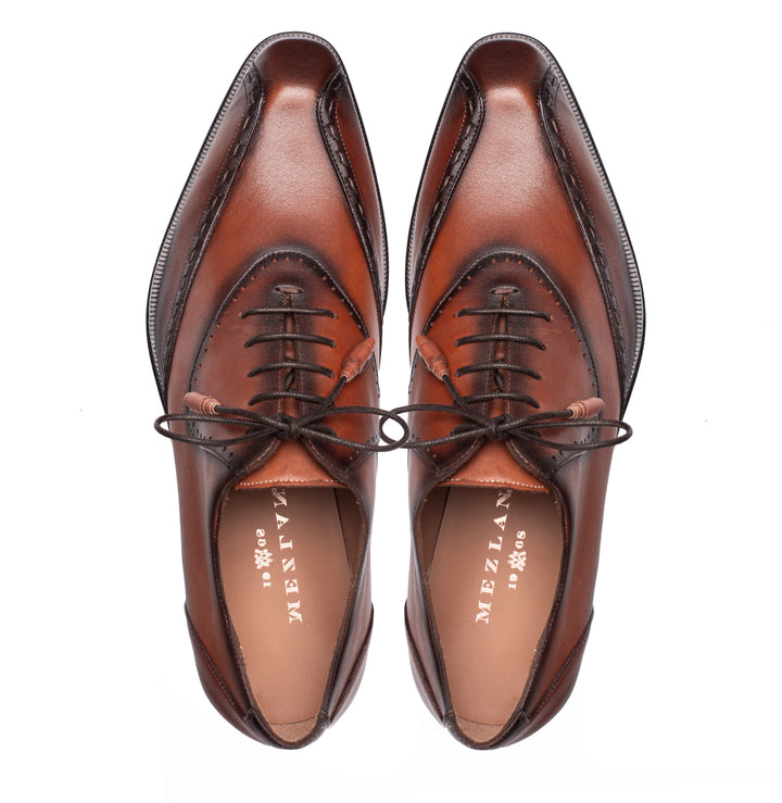 Patina Calf Bicycle Toe Oxford