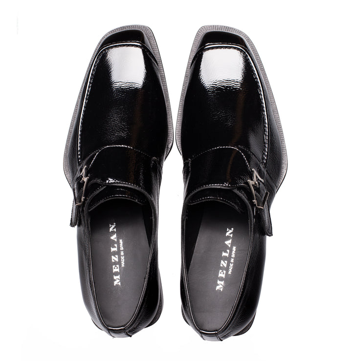 Afton Textured Shiny Calf Monk