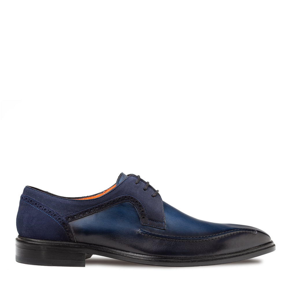 Calf/Suede Bicycle Toe Derby