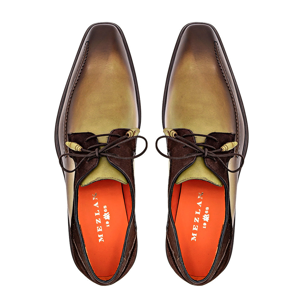 Calf/Suede Bicycle Toe Derby