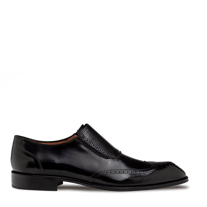 Liberty II Shiny Calf Wing Tip Medallion Slip On