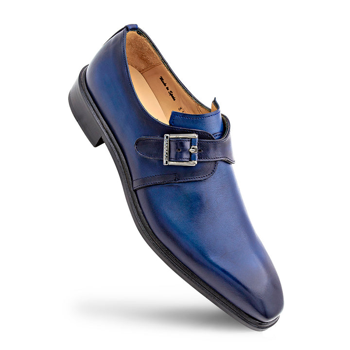Patina Calf Plain Toe Monk Strap