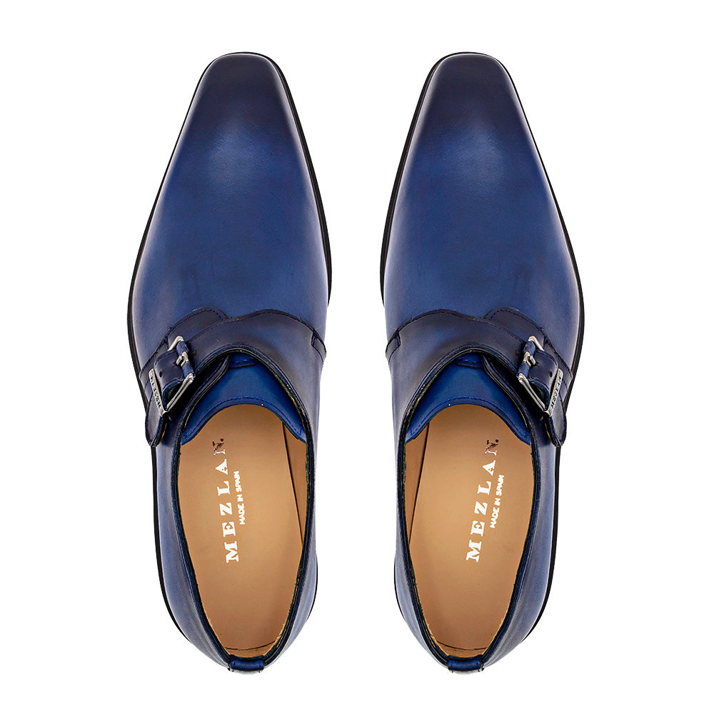 Patina Calf Plain Toe Monk Strap
