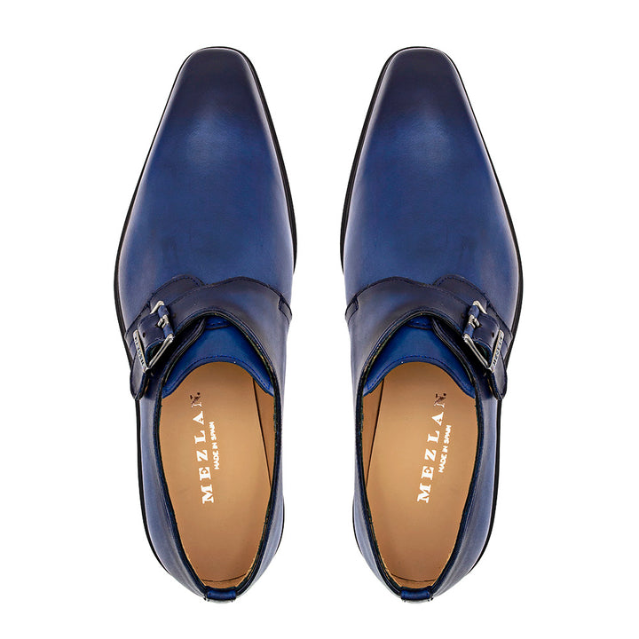 Patina Calf Plain Toe Monk Strap
