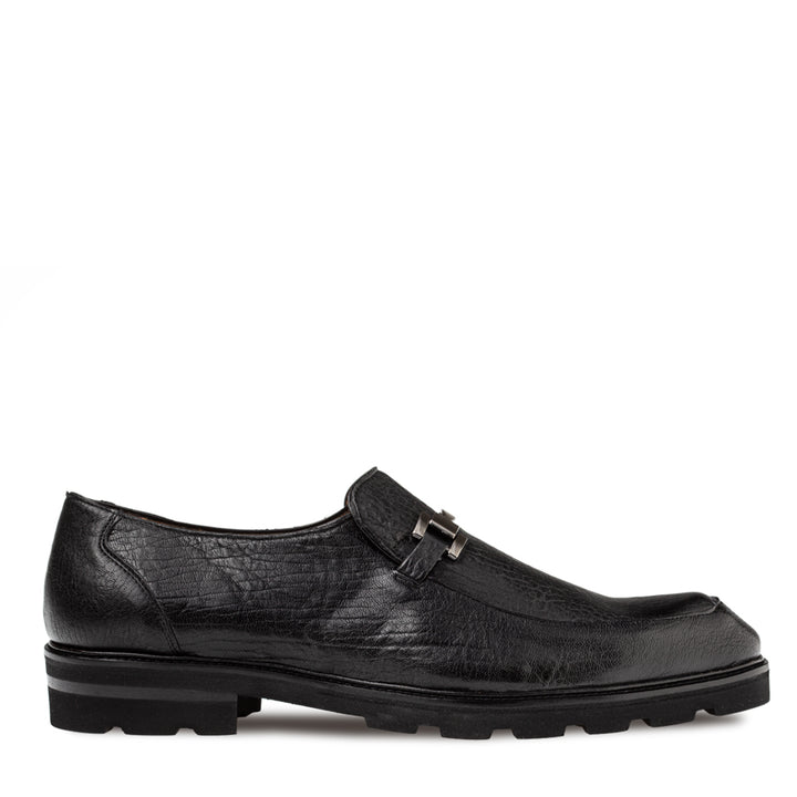 Pebbled Lug Sole Ornament Loafer