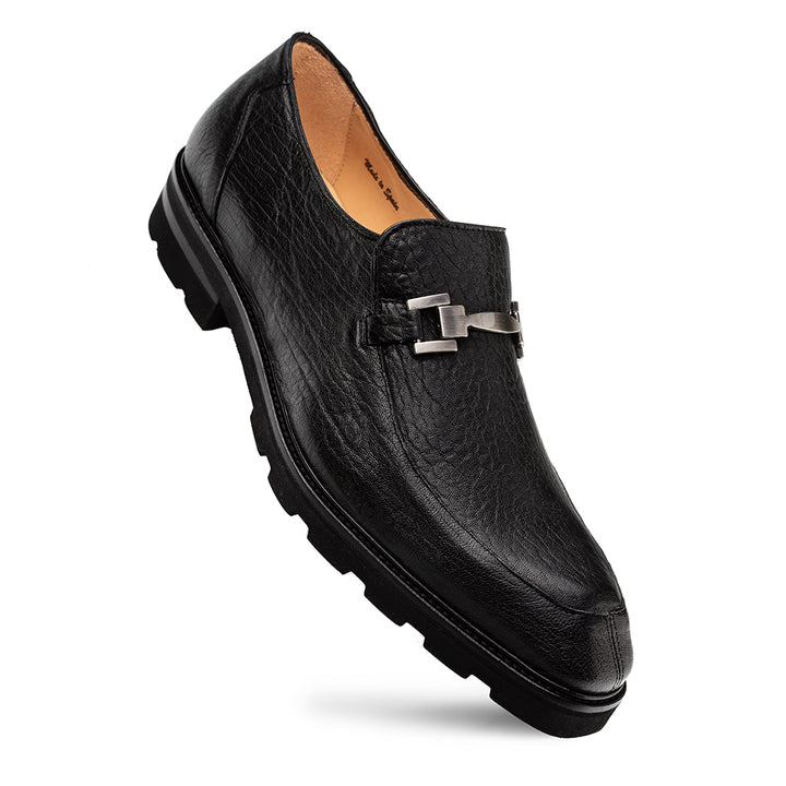 Pebbled Lug Sole Ornament Loafer