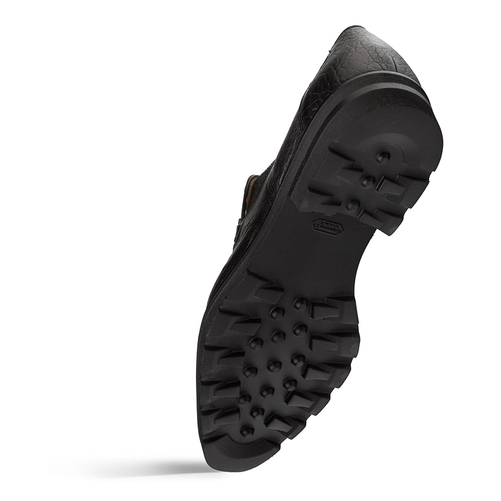 Pebbled Lug Sole Ornament Loafer