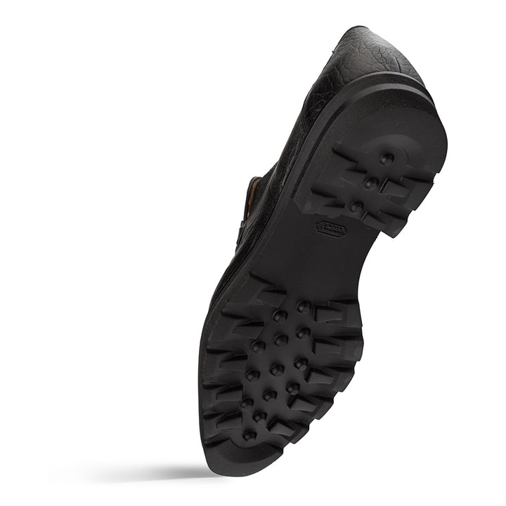 Pebbled Lug Sole Ornament Loafer