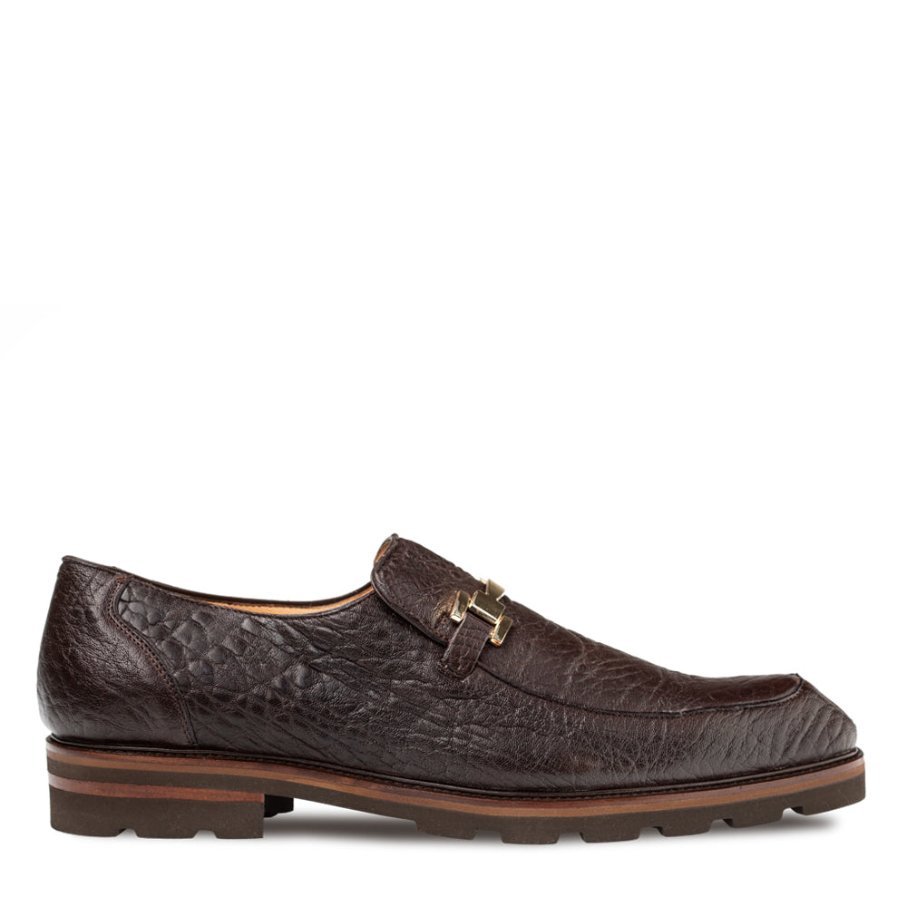 Pebbled Lug Sole Ornament Loafer
