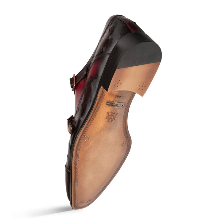 Calf/Ostrich Double Monk