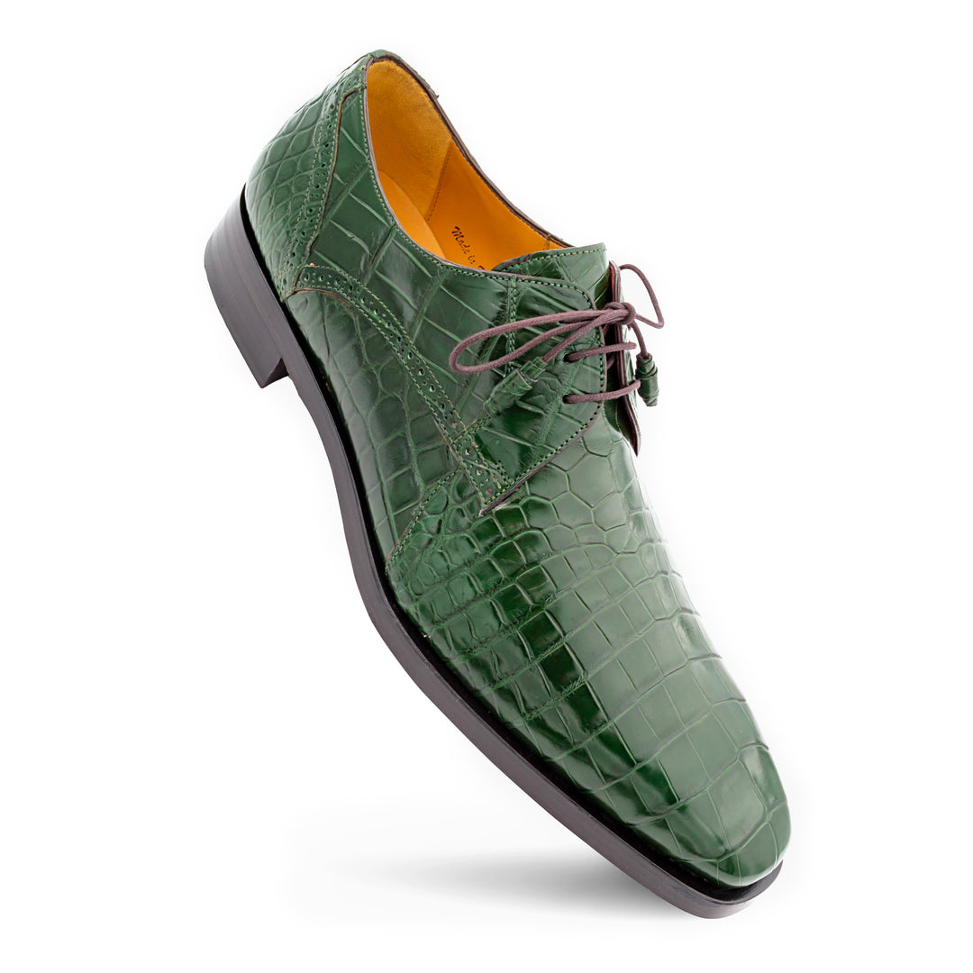 Alligator Lace Up Green