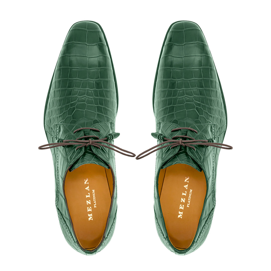 Alligator Lace Up Green