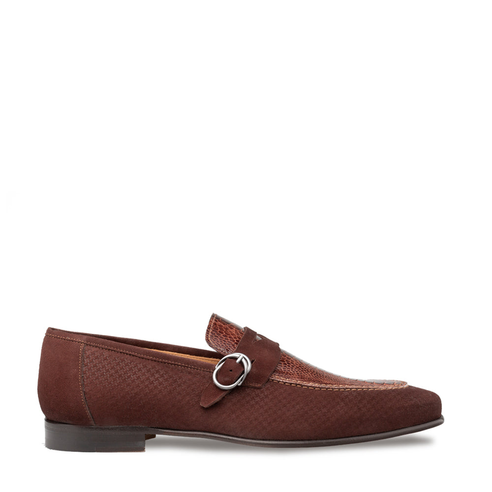 Suede/Ostrich Penny Loafer