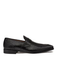 Mezlan Men's Mayor Lizard Penny Loafer in Black