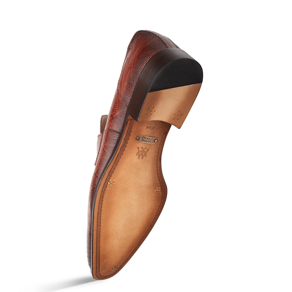 Mayor Lizard Penny Loafer – Mezlan