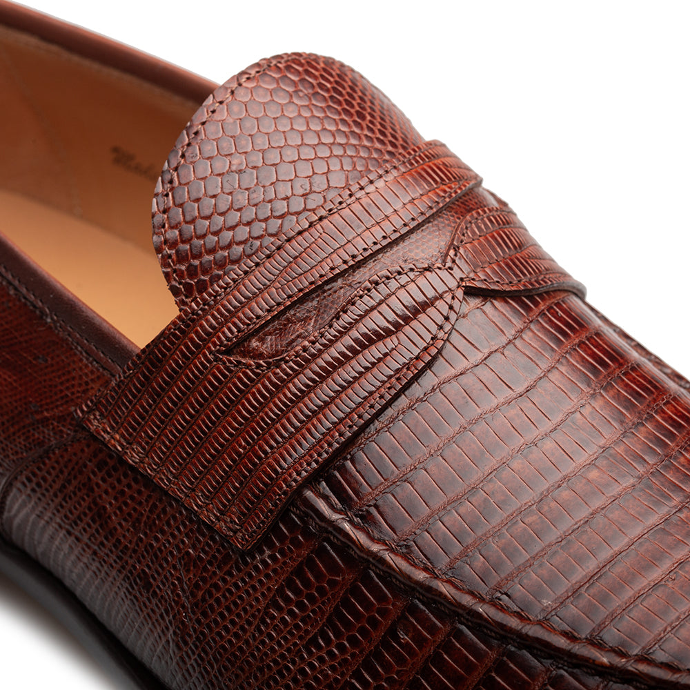 Mayor Lizard Penny Loafer – Mezlan