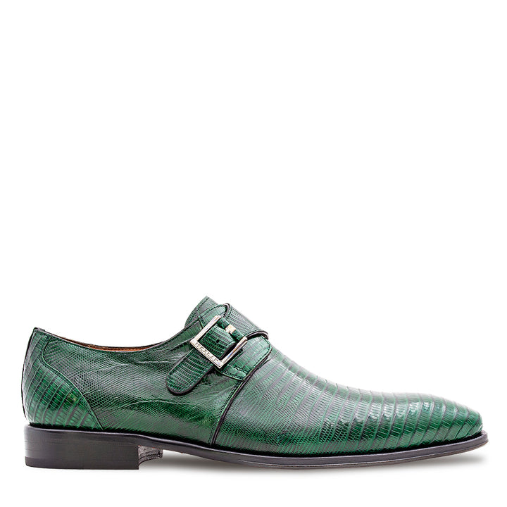 Lizard Plain Toe Monk Strap