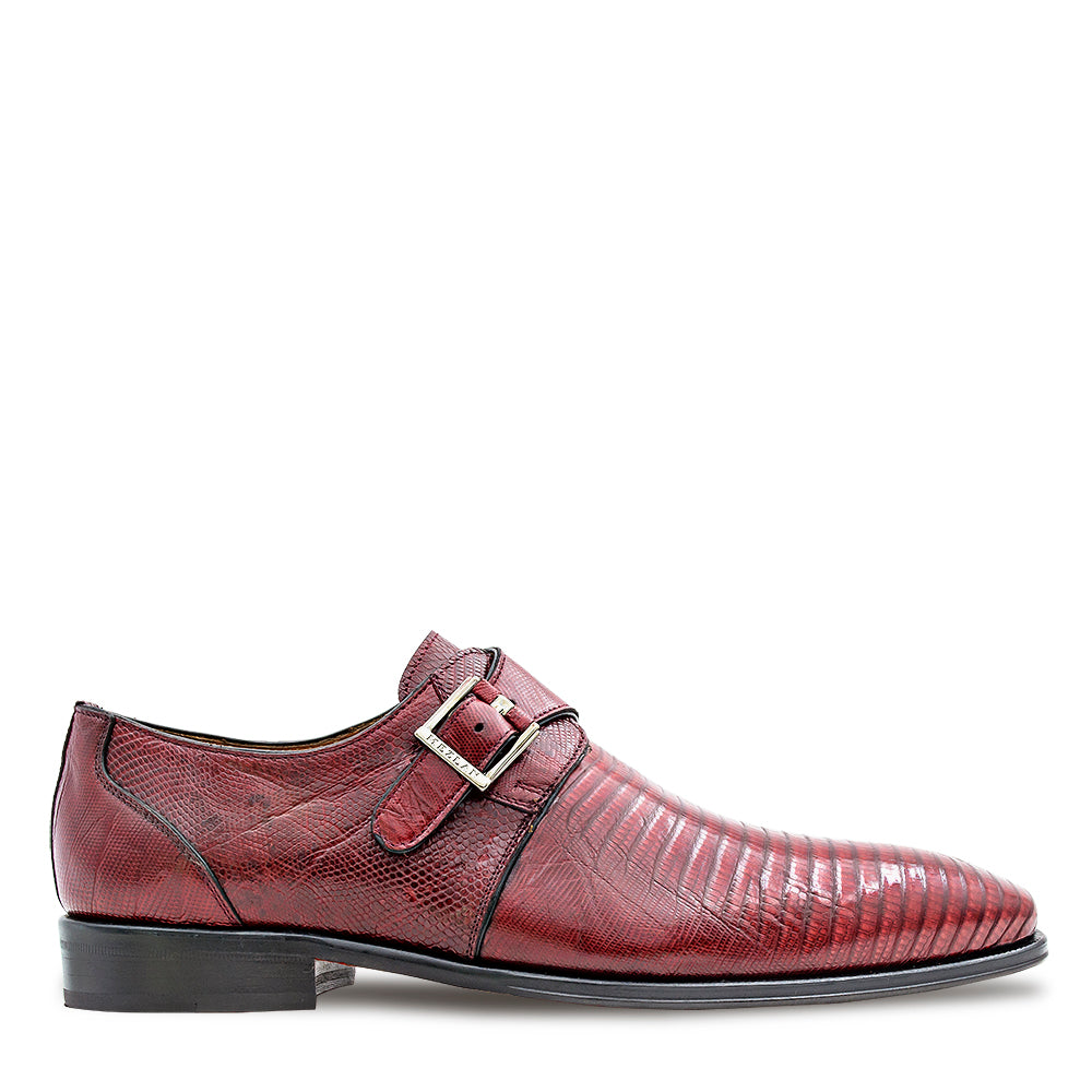 Lizard Plain Toe Monk Strap