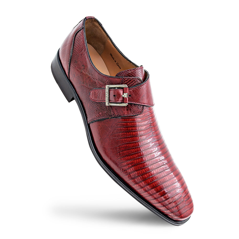 Lizard Plain Toe Monk Strap