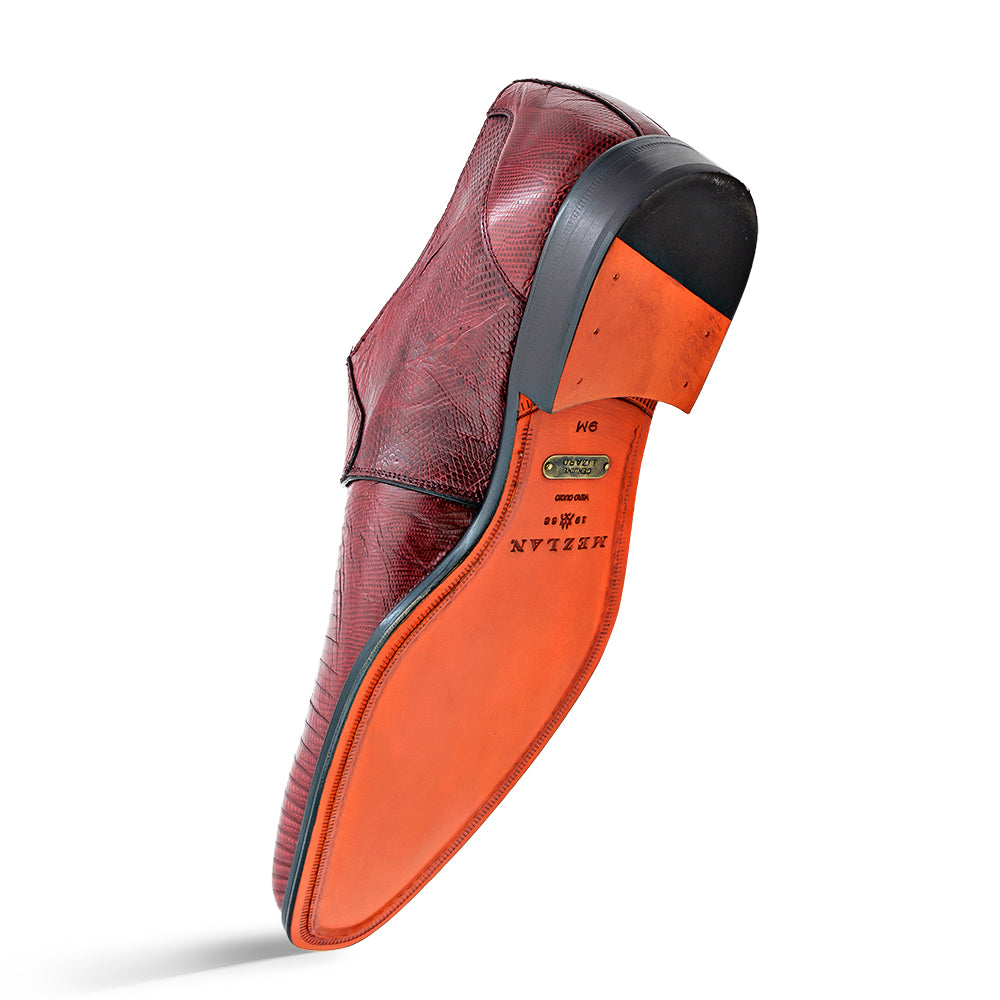 Lizard Plain Toe Monk Strap