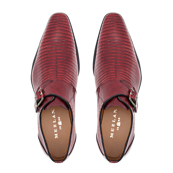 Lizard Plain Toe Monk Strap