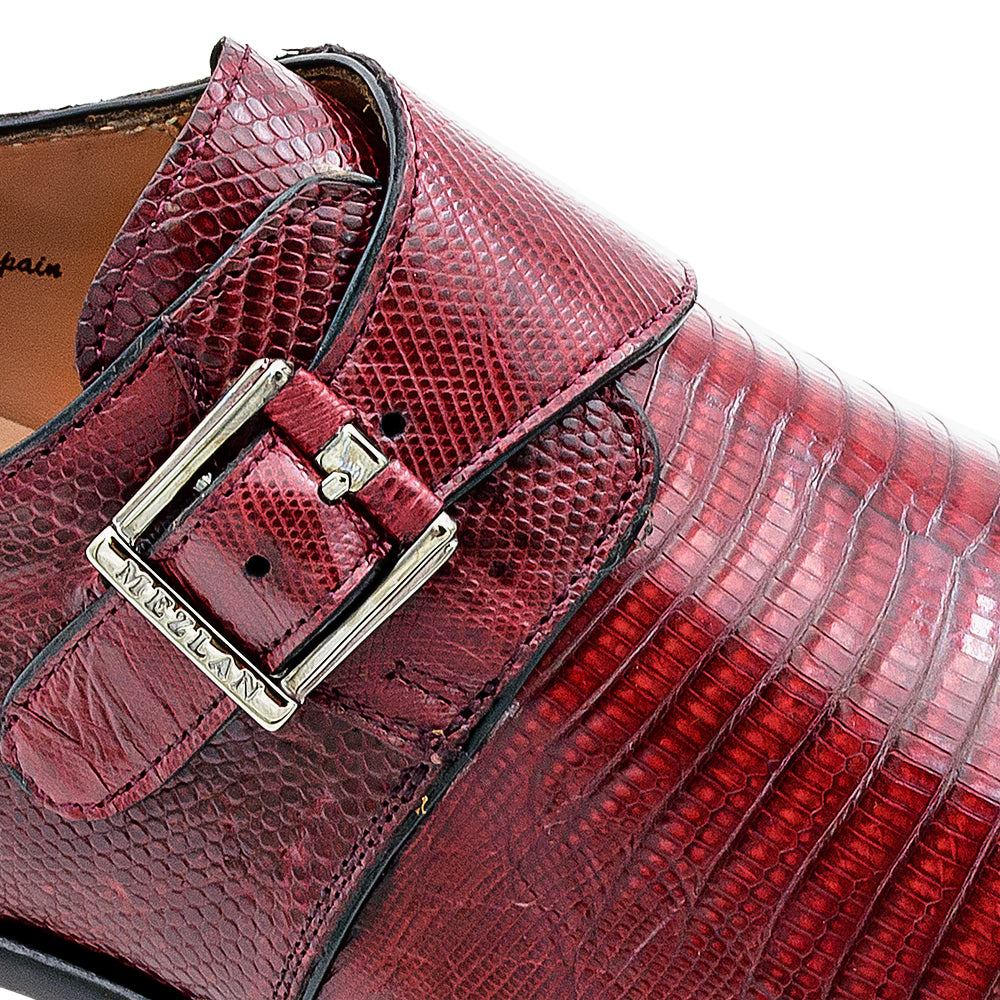 Lizard Plain Toe Monk Strap
