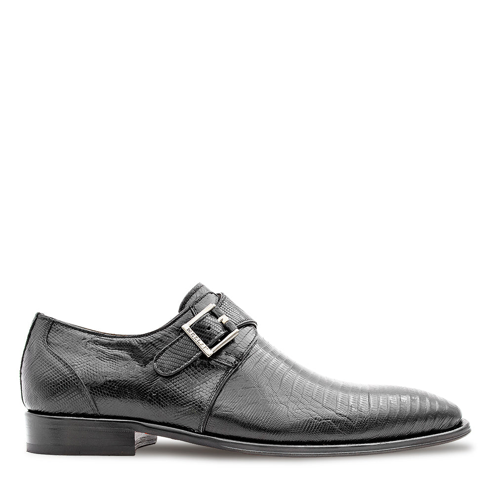 Lizard Plain Toe Monk Strap