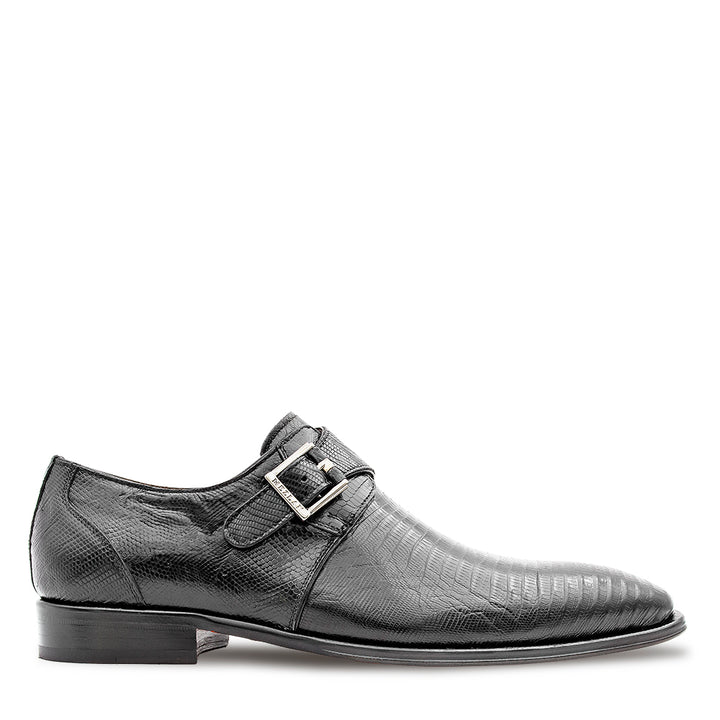Lizard Plain Toe Monk Strap