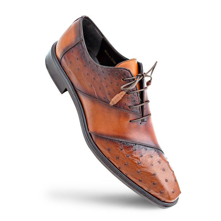 Bi-Tonal Ostrich/Calf Oxford