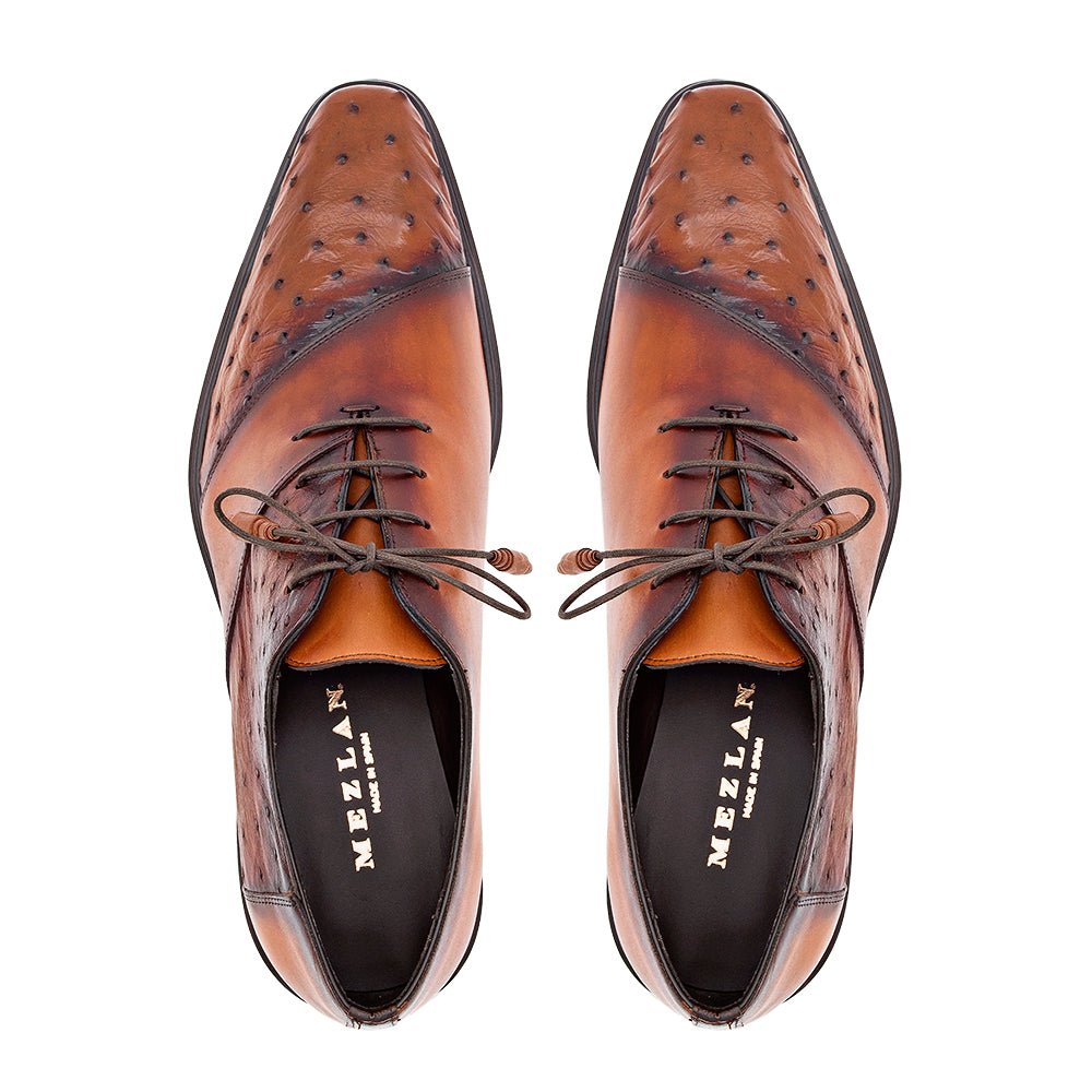 Bi-Tonal Ostrich/Calf Oxford