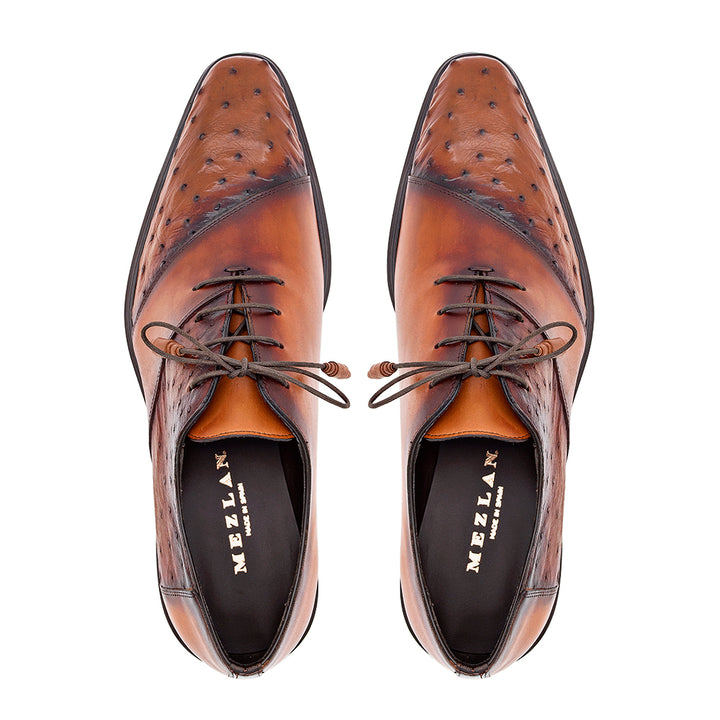 Bi-Tonal Ostrich/Calf Oxford