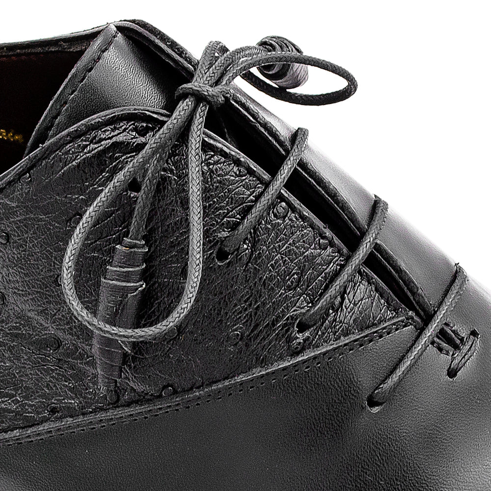 Bi-Tonal Ostrich/Calf Oxford