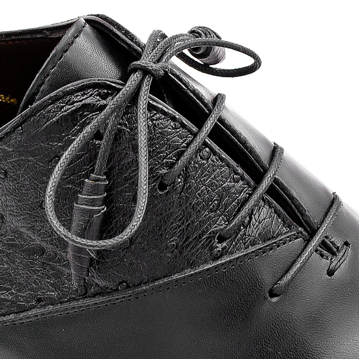 Bi-Tonal Ostrich/Calf Oxford