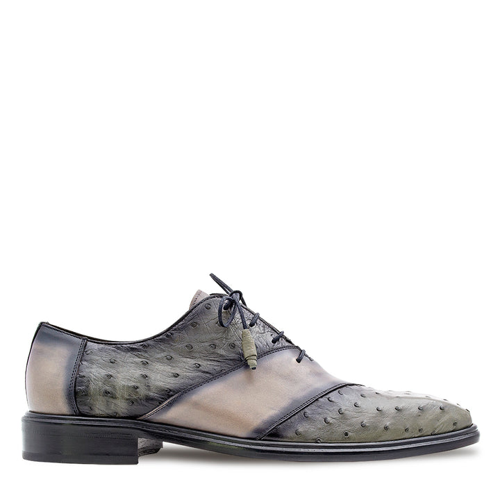Bi-Tonal Ostrich/Calf Oxford
