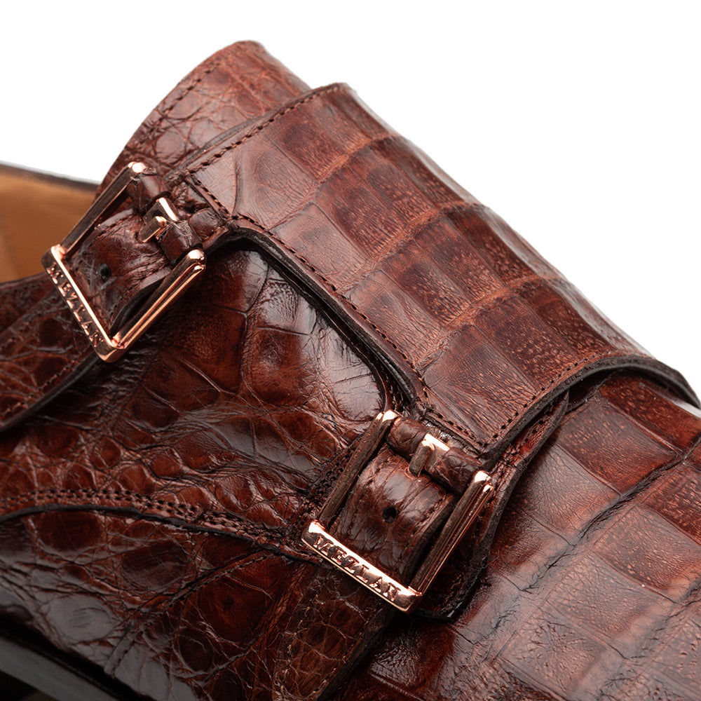 Doyers Crocodile Double Monk – Mezlan