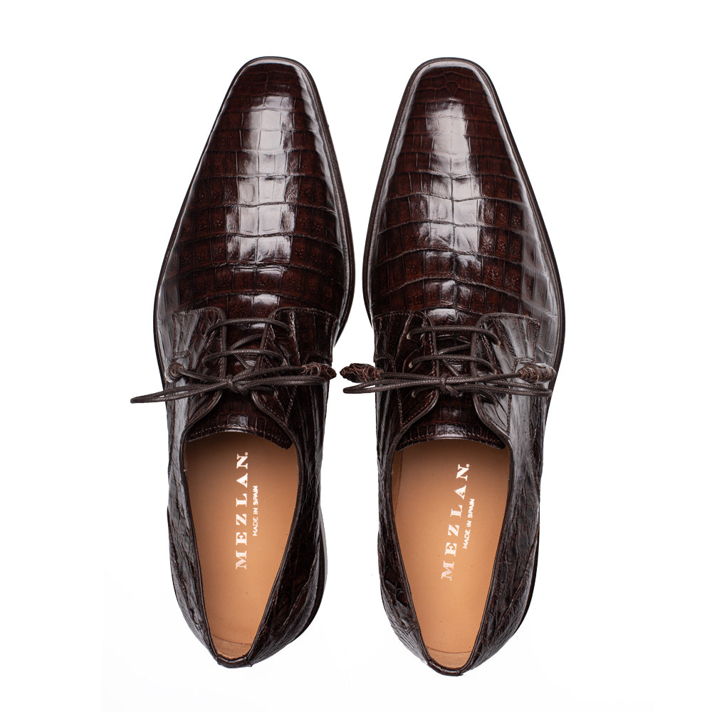 Riverside Crocodile Lace Up – Mezlan