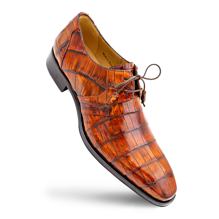 Hi-Shine Alligator Lace Up